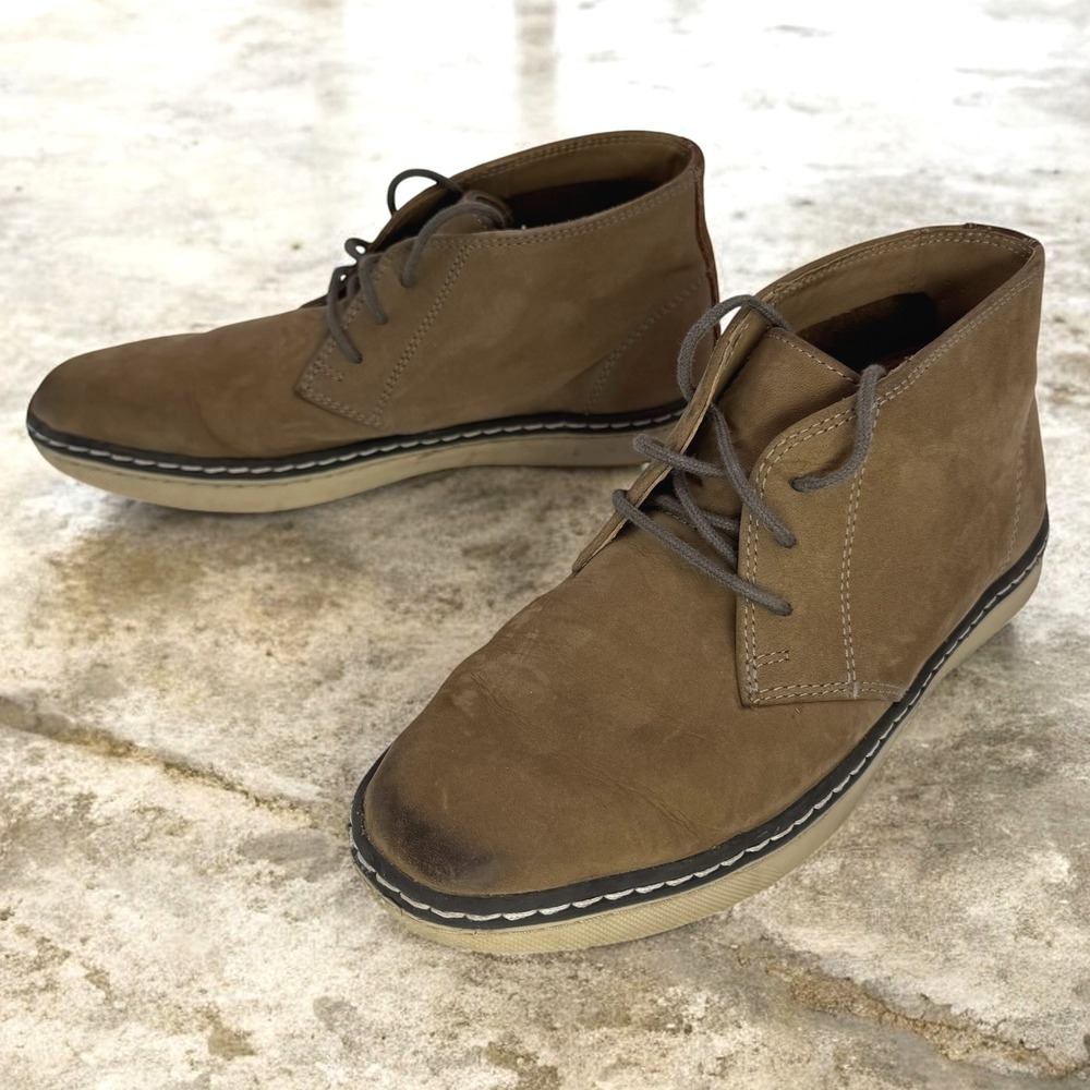 Johnston Murphy Boots‎ Boys 1 McGuffey Chukka Suede Leather Ankle Lace Up